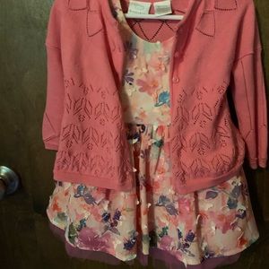 12 Mo Sleeveless Dress, 9-12 mo matching cardigan